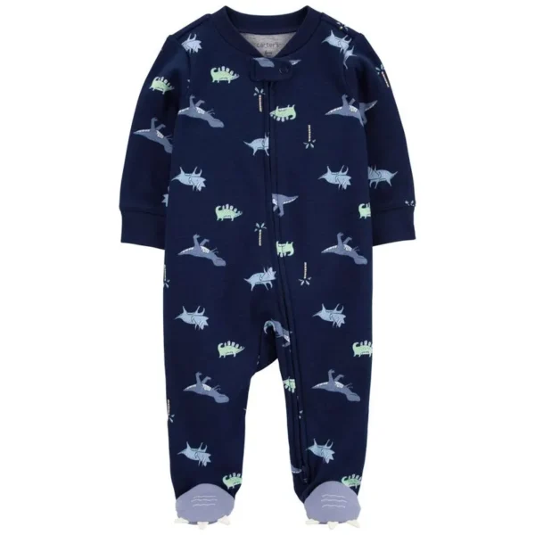 Carter´s Osito Pijama Algodon Cierre Dinosaurios